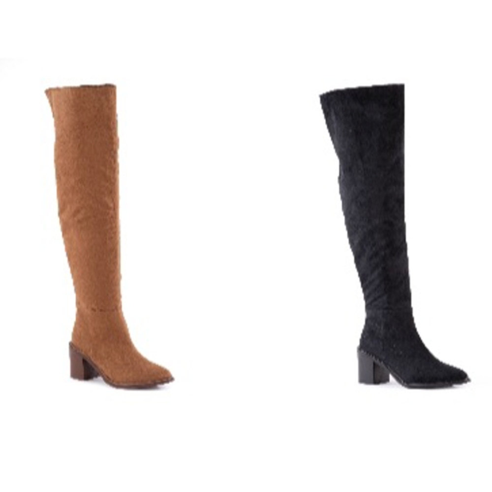 2 Pairs of Seychelles Black and cognac Over the Knee Boots from Nordstroms Rack